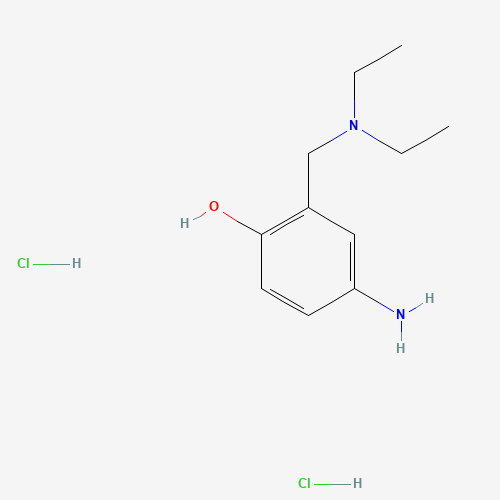 4-AMINO-ALPHA-DIETHYLAMINO-O-CRESOL DIHYDROCHLORIDE (CAS: 6297-14-9) - Chemical Structure and Molecular Formula 