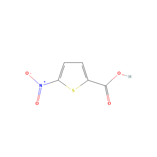 5-Nitrothiophene-2-carboxylic acid (CAS: 6317-37-9) - Chemical Structure and Molecular Formula 