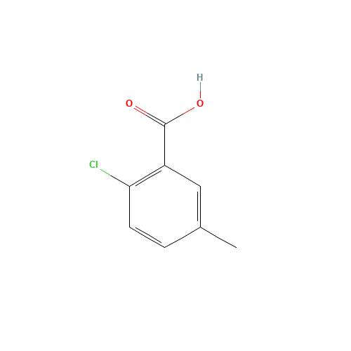 2-CHLORO-5-METHYLBENZOIC ACID (CAS: 6342-60-5) - Chemical Structure and Molecular Formula 