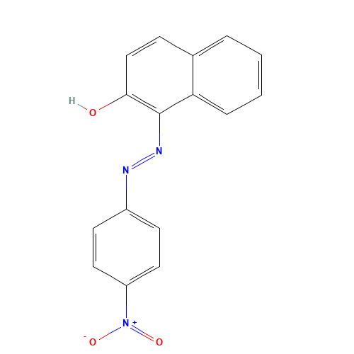 1-(4-NITROPHENYLAZO)-2-NAPHTHOL (CAS: 6410-10-2) - Chemical Structure and Molecular Formula 