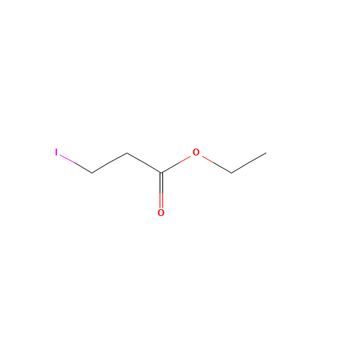 ETHYL-BETA-IODOPROPIONATE (CAS: 6414-69-3) - Chemical Structure and Molecular Formula 