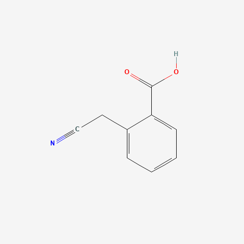 2-(CYANOMETHYL)BENZOIC ACID (CAS: 6627-91-4) - Chemical Structure and Molecular Formula 
