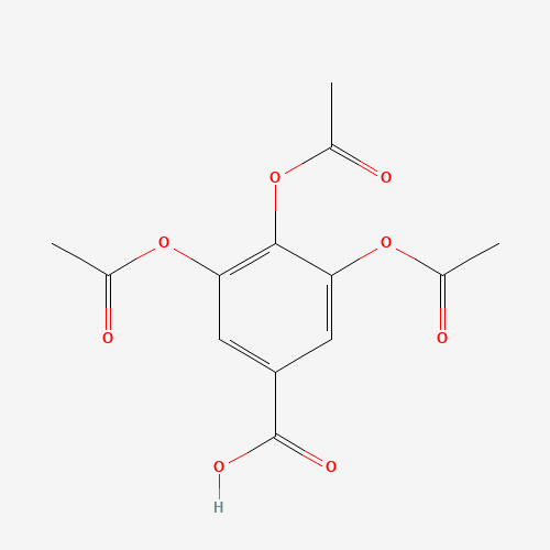 3,4,5-TRIACETOXYBENZOIC ACID (CAS: 6635-24-1) - Chemical Structure and Molecular Formula 