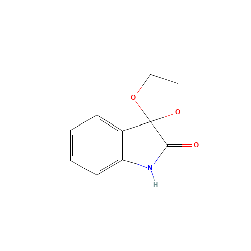 SPIRO-(1,3-DIOXOLANE-2,3'INDOLIN)-2'-ONE (CAS: 6714-68-7) - Chemical Structure and Molecular Formula 