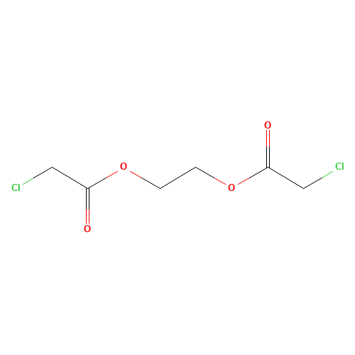 ETHYLENE GLYCOL BIS(MONOCHLOROACETATE) (CAS: 6941-69-1) - Chemical Structure and Molecular Formula 