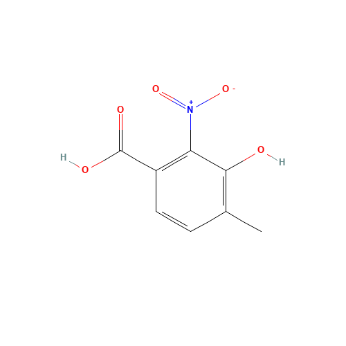 3-HYDROXY-4-METHYL-2-NITROBENZOIC ACID (CAS: 6946-15-2) - Chemical Structure and Molecular Formula 
