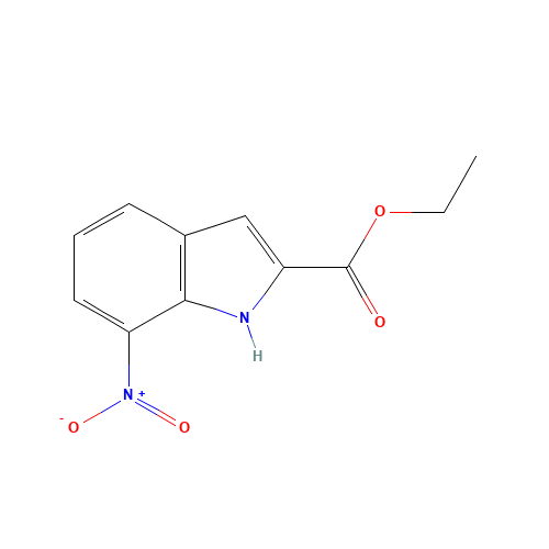 Ethyl 7-nitroindole-2-carboxylate (CAS: 6960-46-9) - Chemical Structure and Molecular Formula 