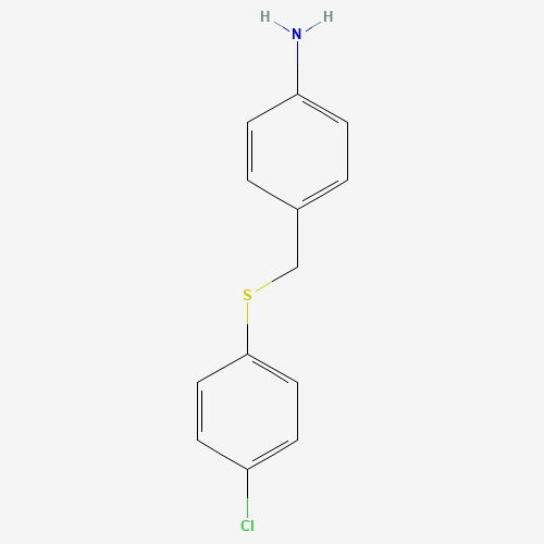 4-([(4-CHLOROPHENYL)SULFANYL]METHYL)PHENYLAMINE (CAS: 6969-14-8) - Chemical Structure and Molecular Formula 