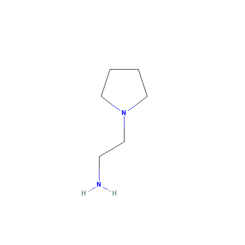 1-(2-Aminoethyl)pyrrolidine (CAS: 7154-73-6) - Chemical Structure and Molecular Formula 