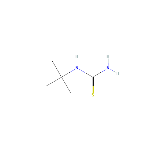 1-TERT-BUTYL-2-THIOUREA (CAS: 7204-48-0) - Chemical Structure and Molecular Formula 