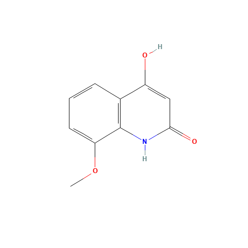 2,4-DIHYDROXY-8-METHOXYQUINOLINE (CAS: 7224-68-2) - Chemical Structure and Molecular Formula 