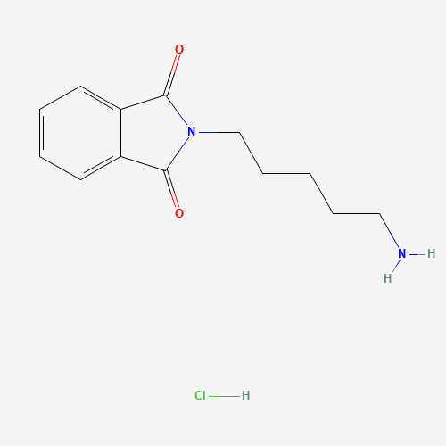 N-(5-AMINO-PENTYL)-PHTHALIMIDE HCL (CAS: 7292-63-9) - Chemical Structure and Molecular Formula 