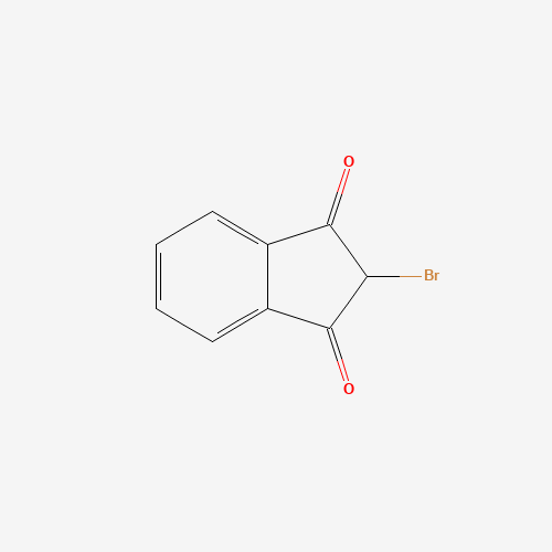 2-BROMO-1,3-INDANEDIONE (CAS: 7319-63-3) - Chemical Structure and Molecular Formula 