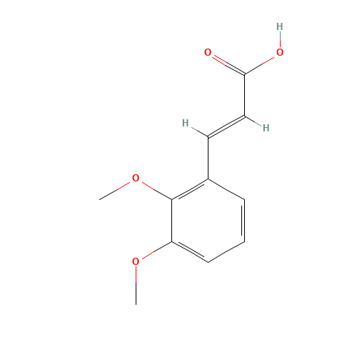 trans-2,3-Dimethoxycinnamic acid (CAS: 7345-82-6) - Chemical Structure and Molecular Formula 
