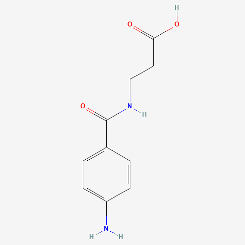 N-(4-Aminobenzoyl)-beta-alanine (CAS: 7377-08-4) - Chemical Structure and Molecular Formula 