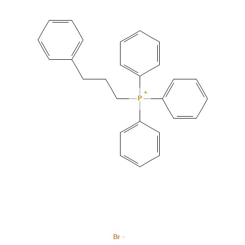 3-PHENYLPROPYL TRIPHENYLPHOSPHONIUM BROMIDE (CAS: 7484-37-9) - Chemical Structure and Molecular Formula 