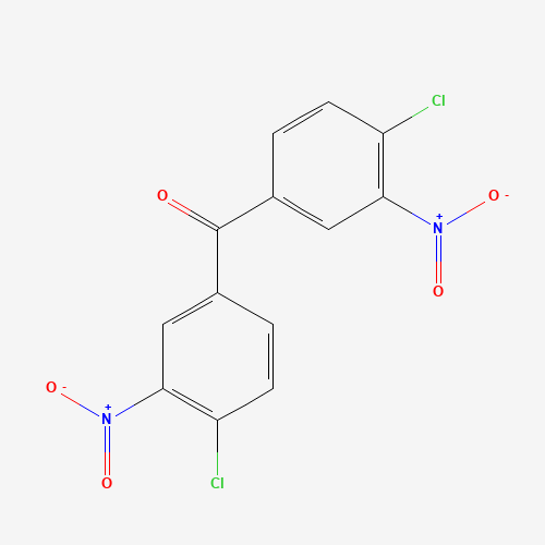 4,4'-DICHLORO-3,3'-DINITROBENZOPHENONE (CAS: 7498-65-9) - Chemical Structure and Molecular Formula 