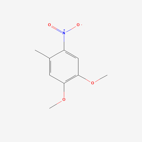 4,5-DIMETHOXY-2-NITROTOLUENE (CAS: 7509-11-7) - Chemical Structure and Molecular Formula 