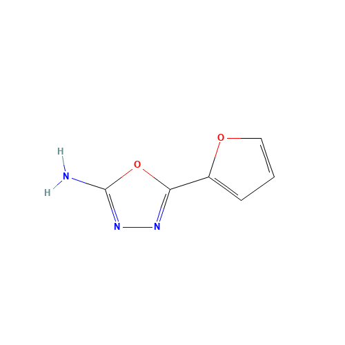 5-FURAN-2-YL-1,3,4-OXADIAZOL-2-YLAMINE (CAS: 7659-06-5) - Chemical Structure and Molecular Formula 