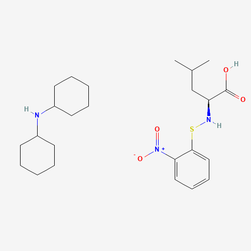 N-2-NITROPHENYLSULFENYL-L-LEUCINE DICYCLOHEXYLAMMONIUM SALT (CAS: 7675-50-5) - Chemical Structure and Molecular Formula 