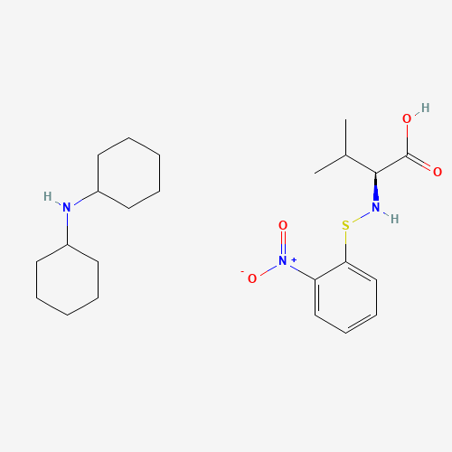 N-2-NITROPHENYLSULFENYL-L-VALINE DICYCLOHEXYLAMMONIUM SALT (CAS: 7675-57-2) - Chemical Structure and Molecular Formula 