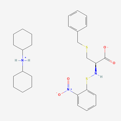 N-(2-NITROPHENYLSULFENYL)-S-BENZYL-L-CYSTEINE DICYCLOHEXYLAMMONIUM SALT (CAS: 7675-65-2) - Chemical Structure and Molecular Formula 