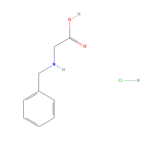 Benzylaminoacetic acid hydrochloride (CAS: 7689-50-1) - Chemical Structure and Molecular Formula 