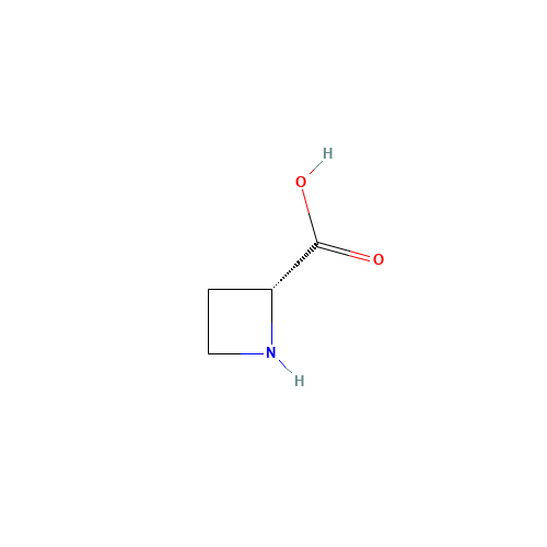D-AZETIDINE-2-CARBOXYLIC ACID (CAS: 7729-30-8) - Chemical Structure and Molecular Formula 