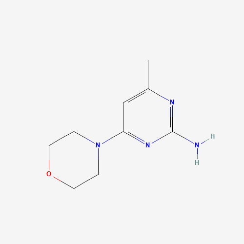 2-AMINO-4-MORPHOLINO-6-METHYLPYRIMIDINE (CAS: 7752-46-7) - Chemical Structure and Molecular Formula 