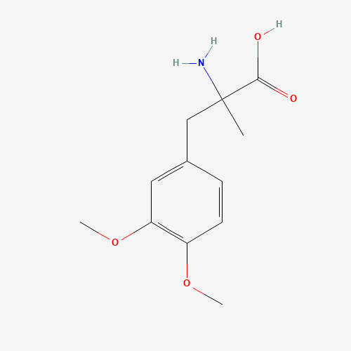 (2S)-2-Amino-3-(3,4-dimethoxyphenyl)-2-methyl-propanoic acid (CAS: 10128-06-0) - Chemical Structure and Molecular Formula 
