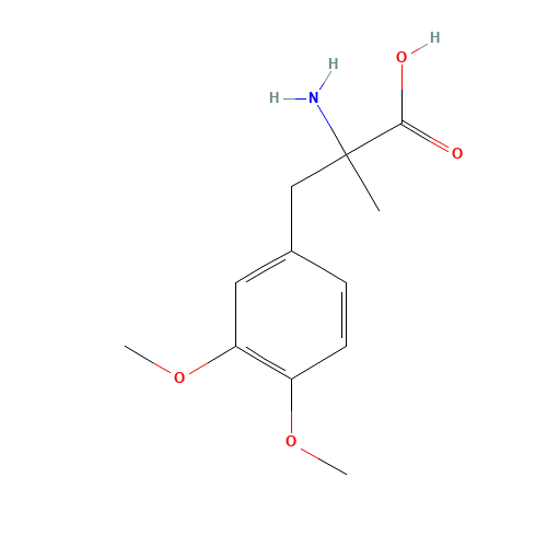 (2S)-2-Amino-3-(3,4-dimethoxyphenyl)-2-methyl-propanoic acid (CAS: 10128-06-0) - Chemical Structure and Molecular Formula 