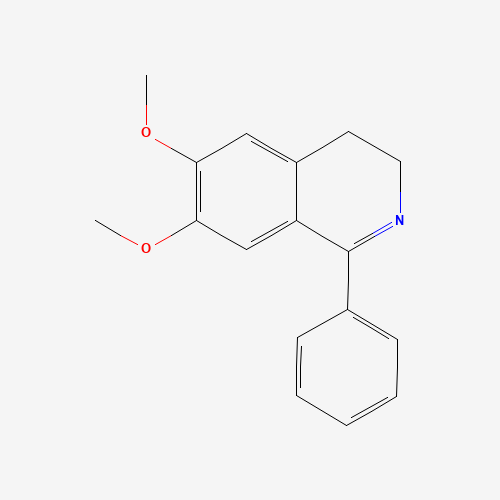 1-PHENYL-6,7-DIMETHOXY-3,4-DIHYDROISOQUINOLINE (CAS: 10172-39-1) - Chemical Structure and Molecular Formula 