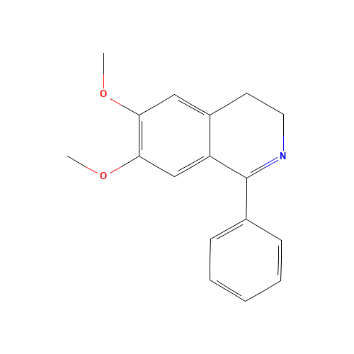1-PHENYL-6,7-DIMETHOXY-3,4-DIHYDROISOQUINOLINE (CAS: 10172-39-1) - Chemical Structure and Molecular Formula 