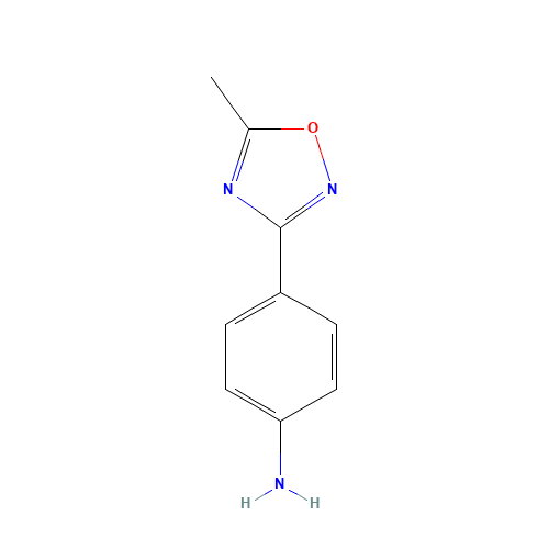 4-(5-METHYL-1,2,4-OXADIAZOL-3-YL)ANILINE (CAS: 10185-68-9) - Chemical Structure and Molecular Formula 