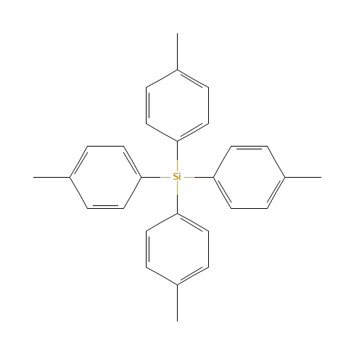 TETRA-P-TOLYLSILANE (CAS: 10256-83-4) - Chemical Structure and Molecular Formula 