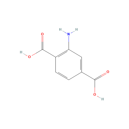 2-AMINOTEREPHTHALIC ACID (CAS: 10312-55-7) - Chemical Structure and Molecular Formula 