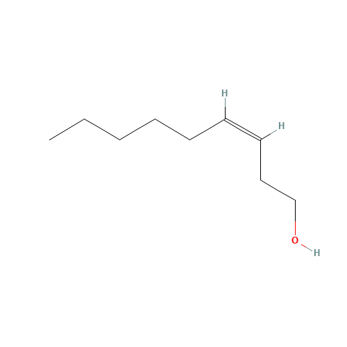 CIS-3-NONEN-1-OL (CAS: 10340-23-5) - Chemical Structure and Molecular Formula 
