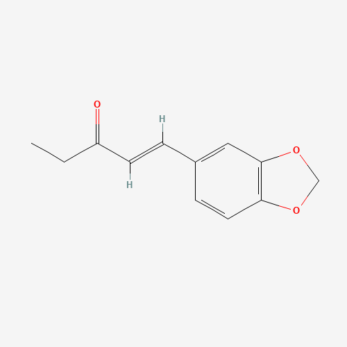 1-(3,4-METHYLENEDIOXYPHENYL)-1-PENTEN-3-ONE (CAS: 10354-27-5) - Chemical Structure and Molecular Formula 