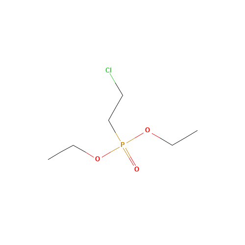 DIETHYL (2-CHLOROETHYL)PHOSPHONATE (CAS: 10419-79-1) - Chemical Structure and Molecular Formula 