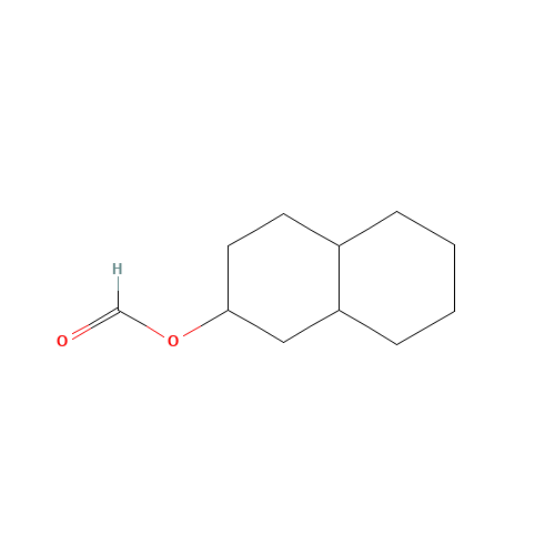 DECAHYDRO-2-NAPHTHYL FORMATE (CAS: 10519-12-7) - Chemical Structure and Molecular Formula 