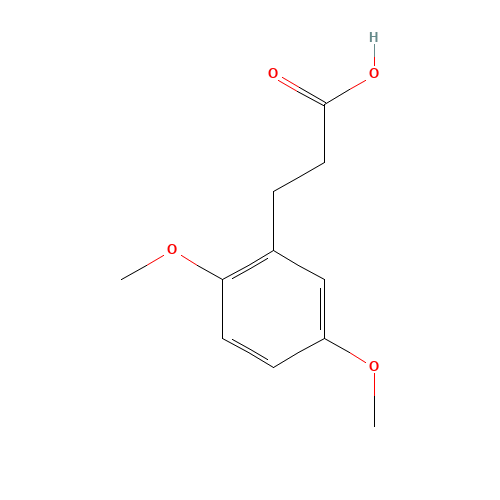 3-(2,5-DIMETHOXYPHENYL)PROPIONIC ACID (CAS: 10538-49-5) - Chemical Structure and Molecular Formula 