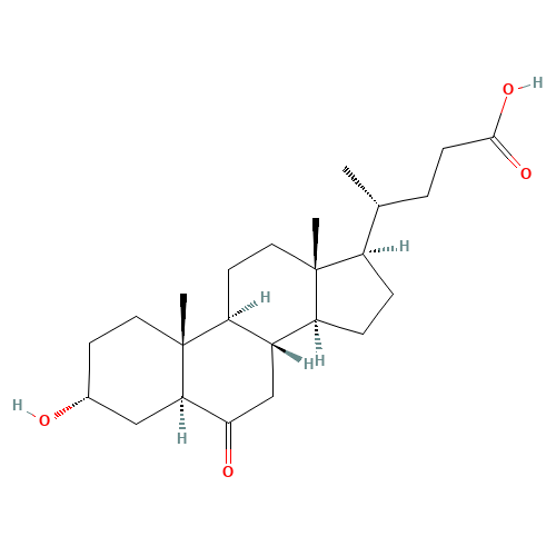 3-ALPHA-HYDROXY-6-OXO-5-ALPHA-CHOLAN-24-OIC ACID (CAS: 10573-17-8) - Chemical Structure and Molecular Formula 