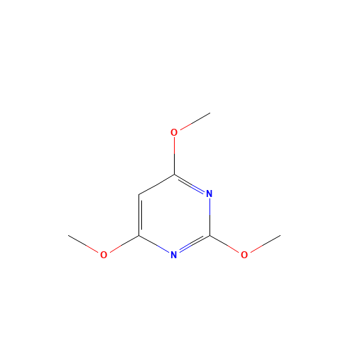 2,4,6-TRIMETHOXYPYRIMIDINE (CAS: 13106-85-9) - Chemical Structure and Molecular Formula 