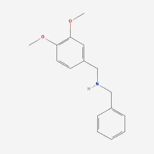 BENZYL-(3,4-DIMETHOXY-BENZYL)-AMINE (CAS: 13174-24-8) - Chemical Structure and Molecular Formula 