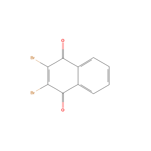 2,3-DIBROMO-1,4-NAPHTHOQUINONE (CAS: 13243-65-7) - Chemical Structure and Molecular Formula 