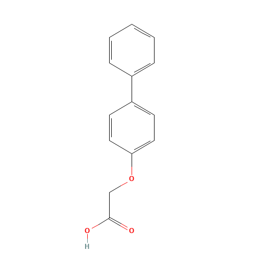 (BIPHENYL-4-YLOXY)-ACETIC ACID (CAS: 13333-86-3) - Chemical Structure and Molecular Formula 