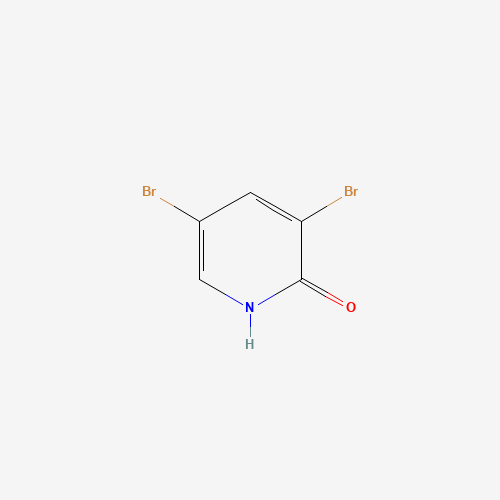 3,5-DIBROMO-2-HYDROXYPYRIDINE (CAS: 13472-81-6) - Chemical Structure and Molecular Formula 