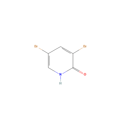 3,5-DIBROMO-2-HYDROXYPYRIDINE (CAS: 13472-81-6) - Chemical Structure and Molecular Formula 