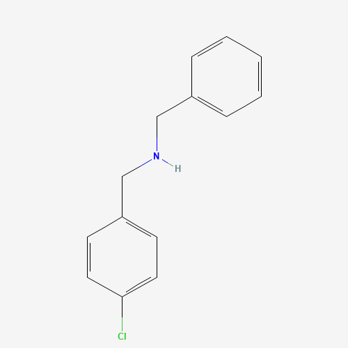 BENZYL-(4-CHLORO-BENZYL)-AMINE (CAS: 13541-00-9) - Chemical Structure and Molecular Formula 