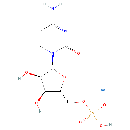 CYTIDINE 5'-MONOPHOSPHATE SODIUM SALT (CAS: 13718-47-3) - Chemical Structure and Molecular Formula 